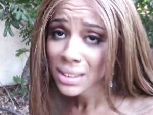 Pierced Nose Latina Picked Up For An Outdoor Fuck