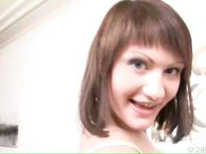 Anally Fist Fucking A Bent Over Brunette Teen Lesbian
