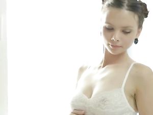 Masturbating Teen Has Perfect Perky Natural Tits