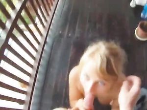 Curvy Slut On His Deck Sucks Dick And Gets Fucked