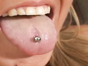 Pierced Tongue Makes Cock Sucking Easier