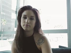 Teen Naiomi Mae Gives a POV Long Sloppy Blowjob & Rides A BBC