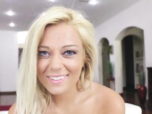 Blindfolded Stepsister Is Slurping All Over a Big Cock. POV.
