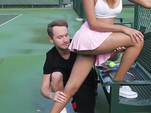 Tennis Tease Katalina Mills Fucked By Her Instructor
