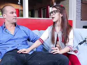 Tiny Teen Nerd Needs Big Daddy Dick Inside Her