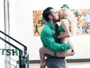 Petite St Patricks Day Slut Fucks Her Boyfriend