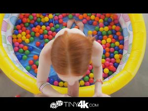 Huge Dick And The Petite Redheaded Teen Fucking